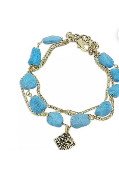 Sleeping Beauty Turquoise beaded Bracelet